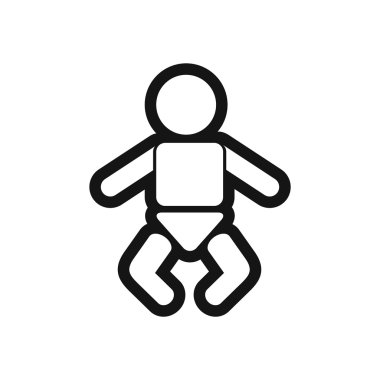 şık siyah-beyaz simge yeni doğan bebek