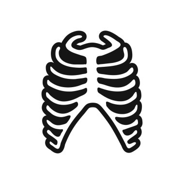 şık siyah-beyaz simge insan kaburga