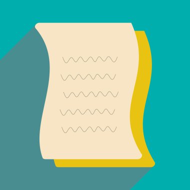 Düz gölge simgesi ve mobil applacation belgeleri ile