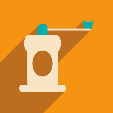 düz gölge simgesi ve Mobil Uygulama Kahve değirmeni ile