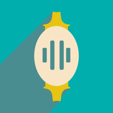 Düz gölge simgesi ve mobil uygulama Türk fener ile