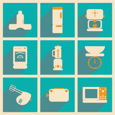 Düz gölge kavramı ve mobil uygulama mutfak aletleri ile