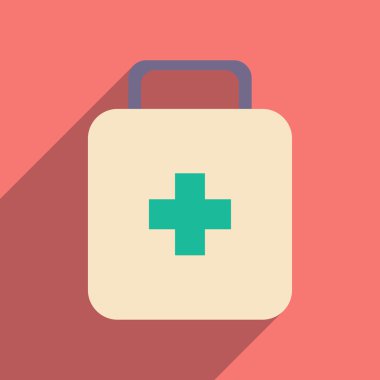 düz gölge simgesi ve mobil uygulama ecza