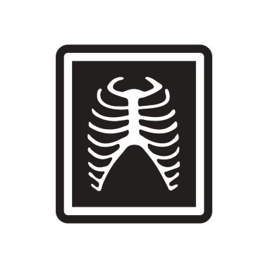 şık siyah-beyaz simgesi x-ışınları kaburga