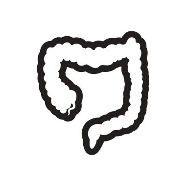 şık siyah-beyaz simgeler oniki parmak bağırsağı gut