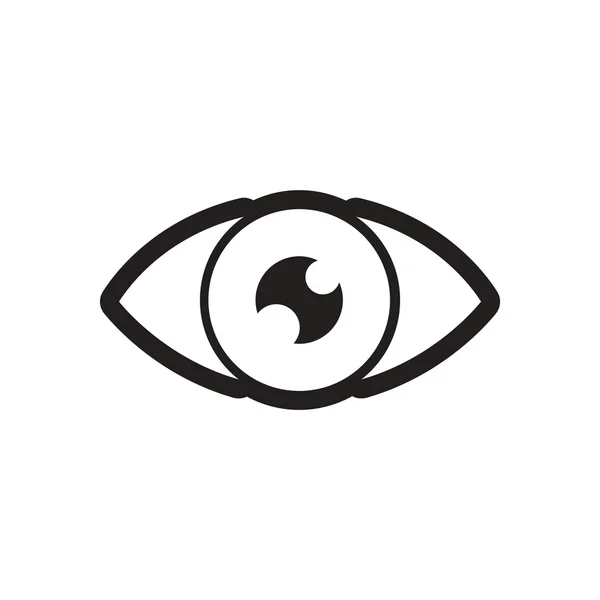 Стильная черно-белая икона глаза человека — стоковый вектор