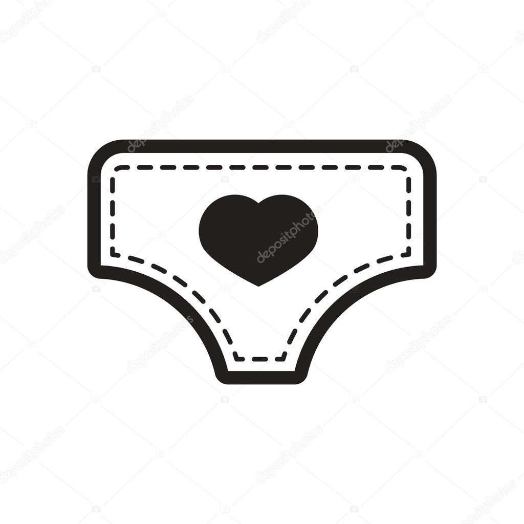 stylish black and white icon childs underpant