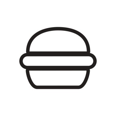 şık siyah-beyaz simge Amerikan burger