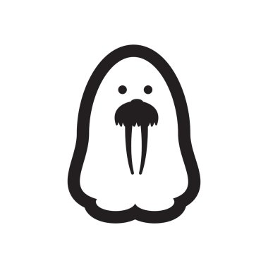 Siyah ve beyaz stil Mors düz simgesi