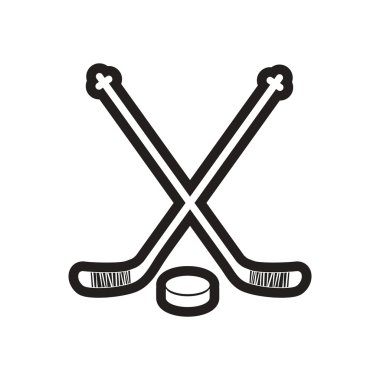 şık siyah-beyaz simge sopa ve Pak