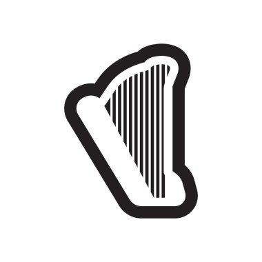 Siyah ve beyaz stil ARP düz simgesi