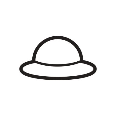 şık siyah-beyaz simge İngilizce şapka