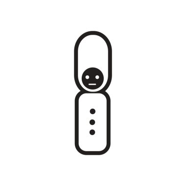 şık siyah-beyaz simge subay