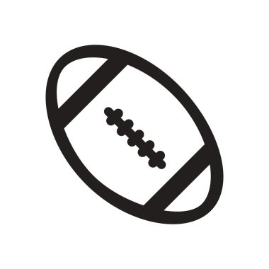 şık siyah-beyaz simge Amerikan ragbi topu