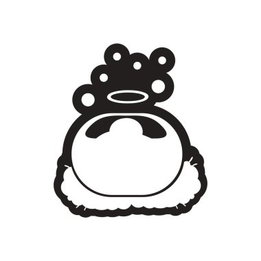 siyah ve beyaz yeni doğan İsa'düz simgesi