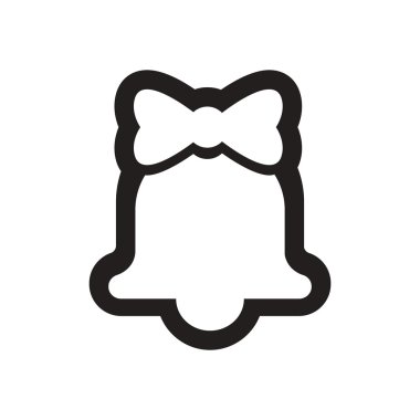 Siyah ve beyaz çan düz simgesi