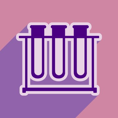 Şişeler için düz stil analizde simgesi