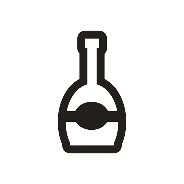 Flat ikonen i svart och vit flaska — Stock vektor