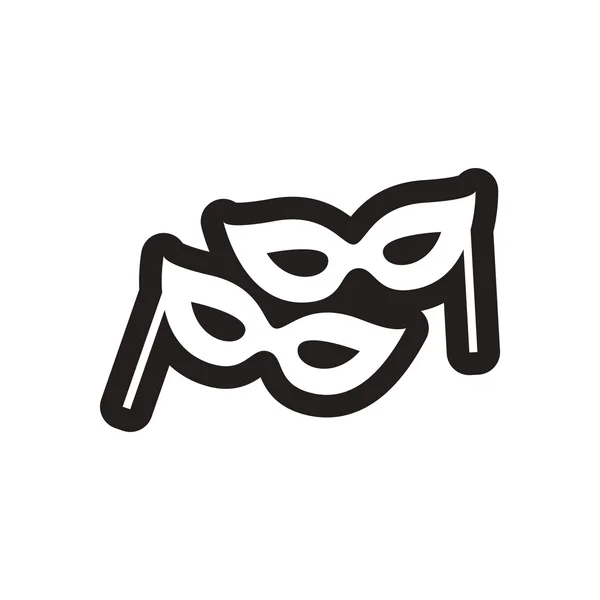 Плоская иконка в черно-белой маске — стоковый вектор