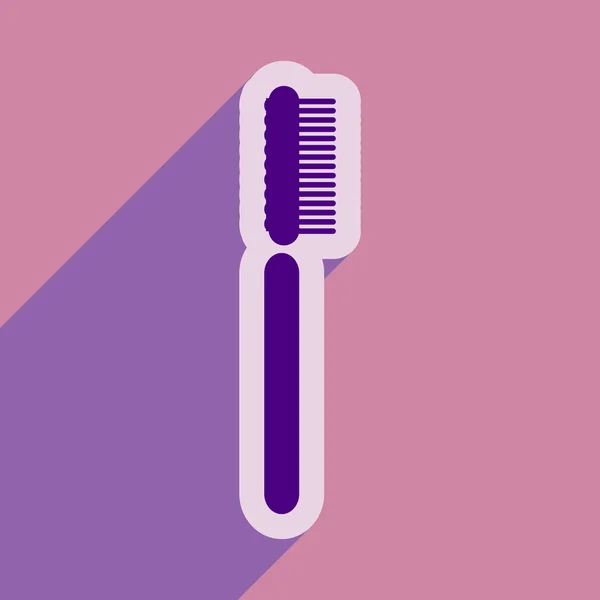 Ikonen för tandborste i platt stil — Stock vektor