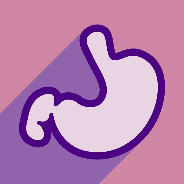 Icon of human stomach in flat style — Stock Vector