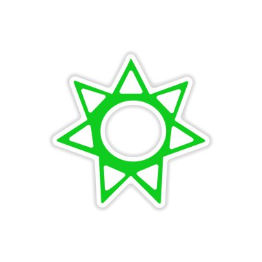 simgesi etiket gerçekçi tasarım üzerinde kağıt Paz Üye