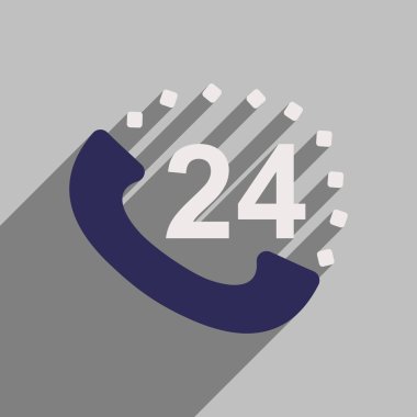 Uzun gölge hat ile düz stil ikonu