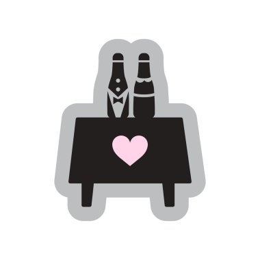 Beyaz arka plan şişe üzerinde düz web simgesi