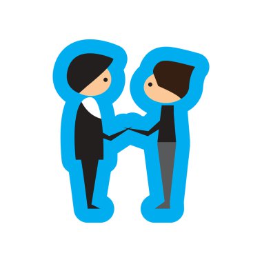 Beyaz arka plan erkek arkadaşlar düz web simgesi