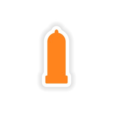 simgesi etiket gerçekçi tasarım kağıt prezervatif üzerinde