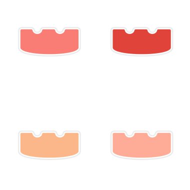 Kağıt kül tablası üzerinde derleme gerçekçi etiket tasarımı