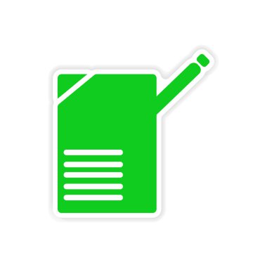 Kağıt belgeler üzerinde simgesi etiket gerçekçi tasarım