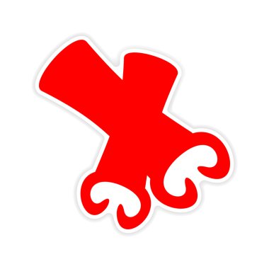 simgesi etiket gerçekçi tasarım üzerinde kağıt tarçın