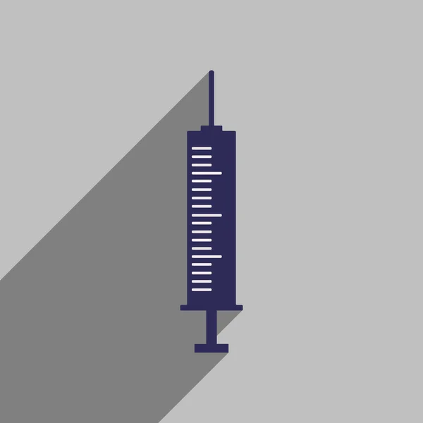 Platte stijlicoon met lange schaduw spuit — Stockvector