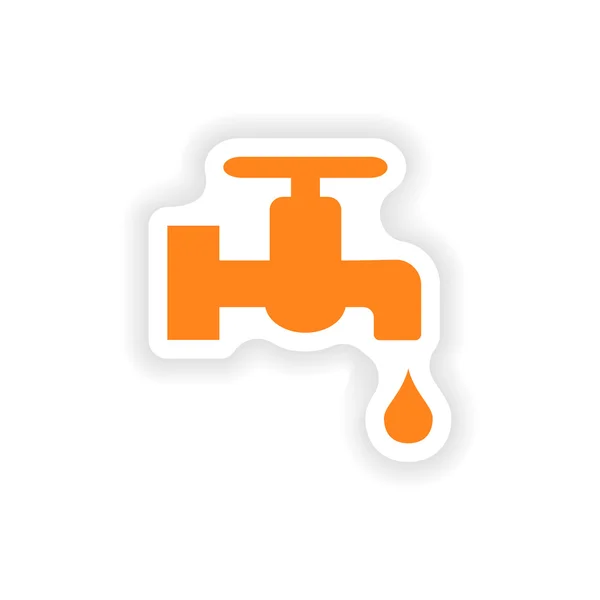Icon sticker realistic design on paper tap — Stock Vector