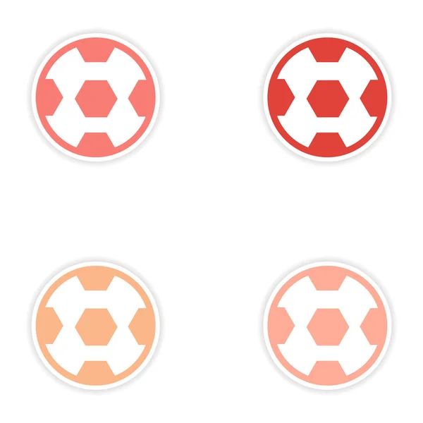 Set of stickers Brazilian football on white background