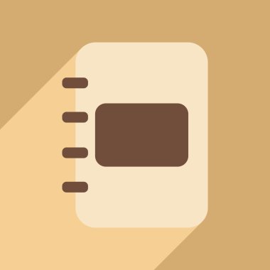 Düz gölge simgesi ve mobil uygulama günlüğü ile