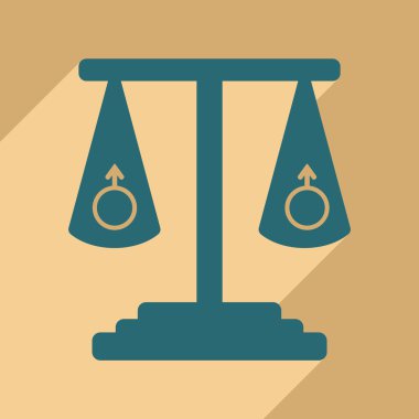 Düz gölge simgesi ve mobil uygulama eşcinsel evlilik ile