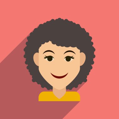Uzun gölge womens saç kesimi ile düz web simgesi