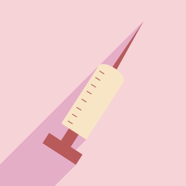 Düz gölge simgesi ve mobil uygulama enjeksiyonları ile