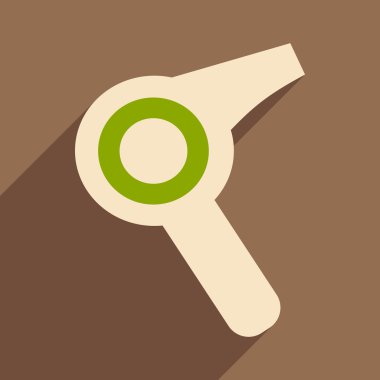 Düz gölge simgesi ve mobil uygulama saç kurutma makinesi ile