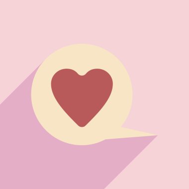 Düz gölge simgesi ve mobil uygulama logo tavsiye ile