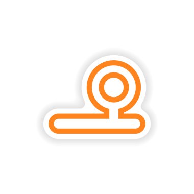 Beyaz arka plan enstrüman otolaryngologist bulunan kağıt etiket