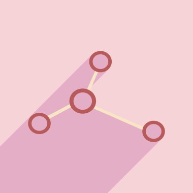 Bize düz gölge simgesi ve mobil uygulama logo ile