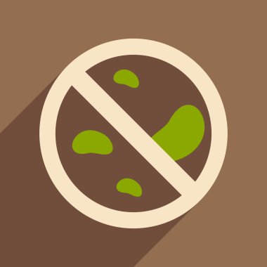 Düz gölge simgesi ve mobil uygulama Petri dish ile