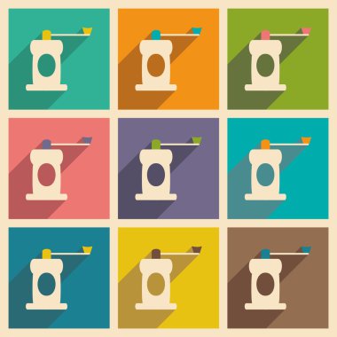 Düz gölge kavramı ve Mobil Uygulama Kahve değirmeni ile