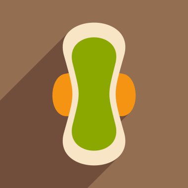 Düz gölge simgesi ve mobil uygulama kadınsı yastıkları ile