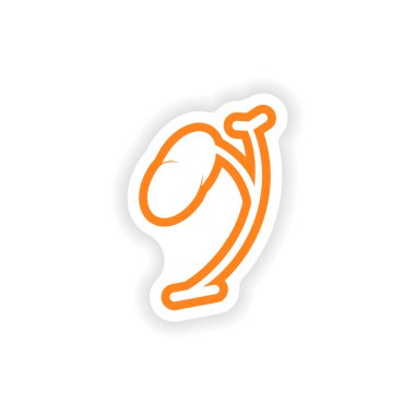 Kağıt etiket üzerinde beyaz arka plan vücut dalak