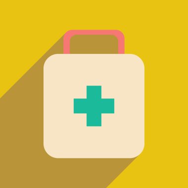 düz gölge simgesi ve mobil uygulama ecza