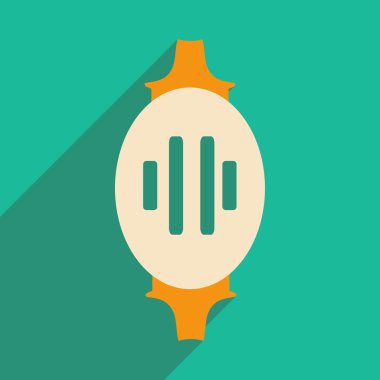 Düz gölge simgesi ve mobil uygulama Türk fener ile